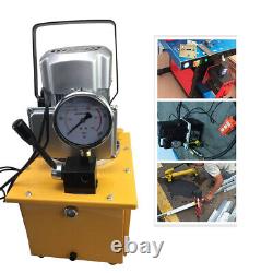 10000PSI Electric Driven Hydraulic Pump Single Acting Manual Valve 110V 750W
