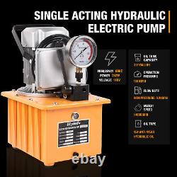 10000PSI Single Acting Electric Pump Hydraulic Pump Manual Valve 8L 750W