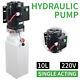 10l 220v Single Acting Hydraulic Pump Dump Trailer Control Kit Crane Power Unit