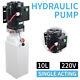 10l Single Acting Hydraulic Pump Dump Trailer 220v Power Unit Lift For Car