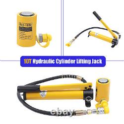 10T Hydraulic Cylinder Jack 10.2cm Single Acting Porta Power Jack Lifting Ram US