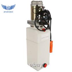 10 Quart Hydraulic Pump Single Acting with Plastic Oil Reservoir 12V DC