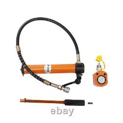 10 Ton Single-acting Hydraulic Jack with Manual Hand Pump 0.43 Stroke with Oil Pipe