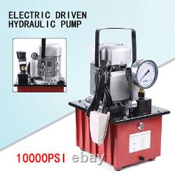 110V 750W Electric Driven Hydraulic Pump Single Acting Manual Valve 10000PSI USA