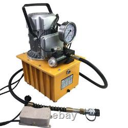 110V Electric Hydraulic Pump 2 Stage Single Acting 10000PSI Pedal Solenoid Valve