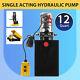 12 Quart Single Acting Hydraulic Pump 12v Dc Dump Trailer Metal Reservoir
