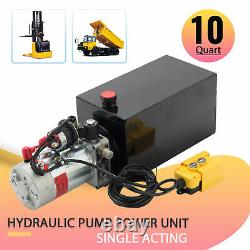 12 Volt Single Acting Hydraulic Pump Dump Trailer 10 Quart Metal Reservoir