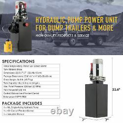 12 Volt Single Acting Hydraulic Pump Dump Trailer 10 Quart Metal Reservoir