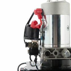 12 Volt Single Acting Hydraulic Pump for Dump Trailer 10 Quart Metal Reservoir