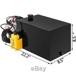 15 Quart Single Acting Hydraulic Pump Dump Trailer Power Unit 12V Lifting