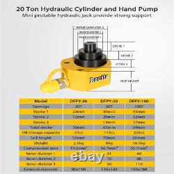 20T Low Profile Hydraulic Jack Porta Power Kit+CP-180 Manual Hydraulic Hand Pump