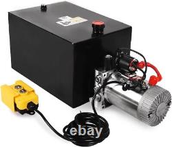 20 Quart Hydraulic Pump 3200PSI Single Acting Dump Trailer Pump 12V Car Lifting