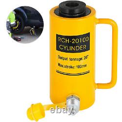 20 tons 4 Hollow Plunger Hydraulic Cylinder Jack Automotive Body Single Acting