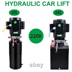 220V Manual Control Car Lift Hydraulic Power Lifting Unit Single Acting New