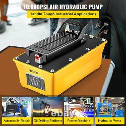 2.3L 10,000PSI Air Hydraulic Foot Pedal Pump Auto Body Frame Machines Pneumatic