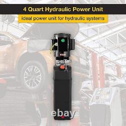 4 Gallon Hydraulic Power Unit Pump Single Phase 3450rpm 2HP Portable Car Lift