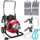 50ft X 1/2 Electric Drain Auger Drain Cleaner Machine 370w Snake 2 Sets Cutter