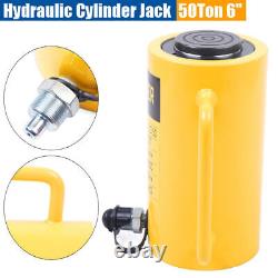 50T Hydraulic Cylinder Jack 6/150mm Stroke Single Acting Telescopic Ram Jack US