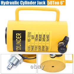 50T Hydraulic Cylinder Jack 6 Stroke Single Acting Ram Retracting Automatically