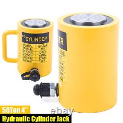 50T Hydraulic Cylinder Jack Single Acting 4/100mm Stroke Solid Hydraulic Ram