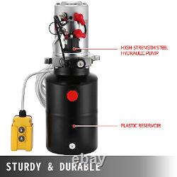 6 Quart 12V Single Acting Hydraulic Pump Dump Trailer Iron Unloading Unit Pack