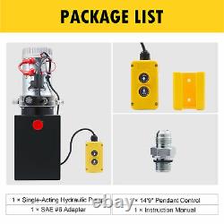 6qt 12V Single Acting Hydraulic Pump with Metal Tank for Aerial Platform More