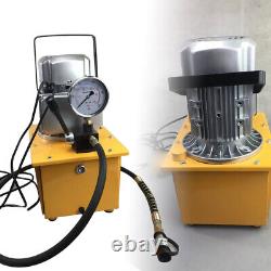 750W Electric Driven Hydraulic Pump Single Acting Manual Valve Oil Capacity 7L