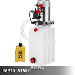 8 Quart Single Acting Hydraulic Pump Trailer Control Kit 12V Plastic Reservoir
