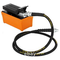 Air Powered Hydraulic Pump Foot 10 Ton with Hose and Coupler Spray Gun 10000PSI