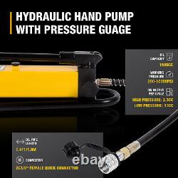 CP-700D Manual Hydraulic Hand Pump 1500CC High-pressure Oil Pipe Single Acting