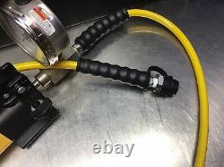 ENERPAC P-142 Hydraulic Hand Pump GA4 HC7206 Hose Gauge NICE! USA Made