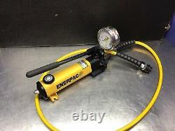 ENERPAC P-142 Hydraulic Hand Pump GA4 HC7206 Hose Gauge NICE! USA Made