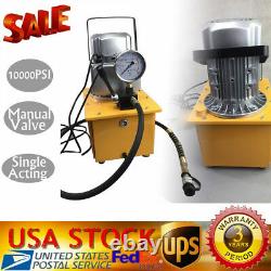 Electric Driven Hydraulic Pump 10000PSI Single Acting 750W Oil Capacity 7L 110V