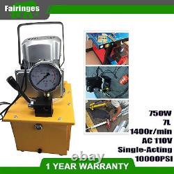 Electric Driven Hydraulic Pump 10000PSI Single-Acting 750W Oil Capacity 7L 63MPa