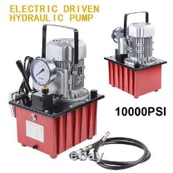 Electric Driven Hydraulic Pump Single Acting 10000 PSI Manual Valve 110V 7L Tank