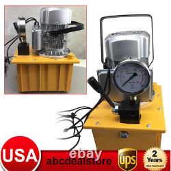 Electric Driven Hydraulic Pump Single Acting Manual Valve 10000PSI 110V 750W NEW