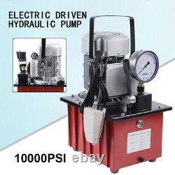 Electric Driven Hydraulic Pump Single Acting Manual Valve 110V 10000psi NEW