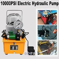 Electric Hydraulic Pump 2 Stage Solenoid Single Acting 10K PSI 8L Cap