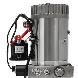 Electric Hydraulic Pump, Hydraulic Power Unit 12V, Single Acting Oil Pump 4/L US
