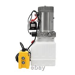 Electric Hydraulic Pump Single Acting Oil Pump 4 Quart 12V Dump Trailers Plastic