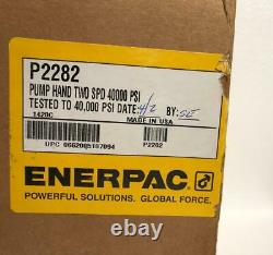 Enerpac P2282 Two-Speed High Pressure Hydraulic Hand Pump 2800 Bar/40,000 Psi