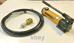 Enerpac Single Speed Hydraulic Pump P141 With Hose & Flat Jac Cylinder