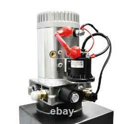 Heavy Duty 12V 8 Quart Hydraulic Pump Power Unit Single Acting 3200 PSI 2.0 GPM