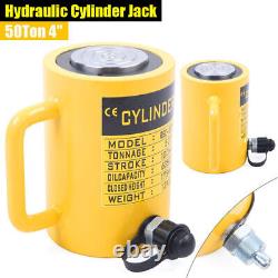 Hydraulic Cylinder Jack Single Acting 50T 4-inch (100mm) Stroke Solid Jack Ram