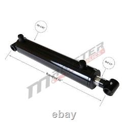 Hydraulic Cylinder Welded Double Acting 3 Bore 8 Stroke Cross Tube End 3x8 NEW