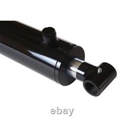 Hydraulic Cylinder Welded Double Acting 3 Bore 8 Stroke Cross Tube End 3x8 NEW