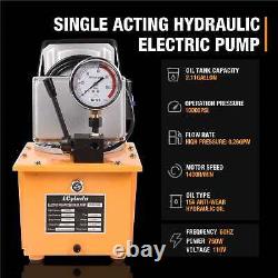 Hydraulic Electric Pump 8.4Quart 2.1Gallon Single Acting Manual Valve ZCB-700A