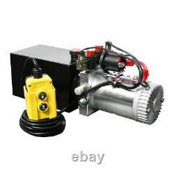 Hydraulic Power Unit Pump 10-Quart Metal Reservoir 12 Volt Power Trailer