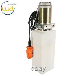 Hydraulic power unit 10 Quart pump single acting with plastic reservoir 12V DC