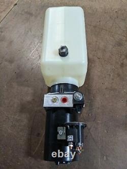 MTE Hydraulic Power Unit 12VDC, Single Acting, 2 Gal Poly Res, 2500 PSI Relief